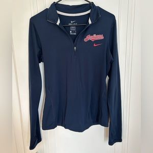 Small Nike Dri-Fit Indians Blue long sleeve shirt